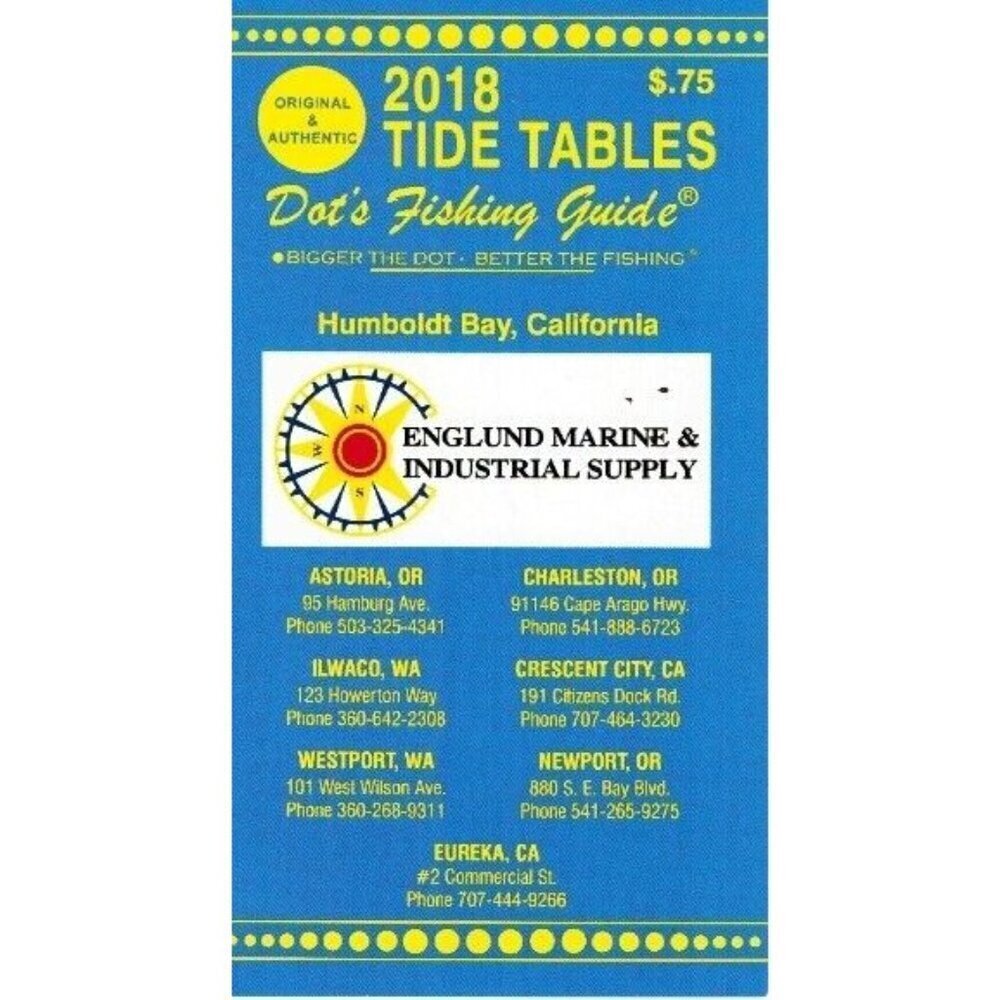 TIDE TABLES 2018: HUMBOLDT DISTRICT NORTHERN CALIFORNIA & SOTHERN OREGON